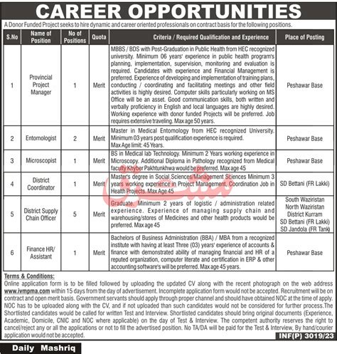 https://pyarijobs.com|A Donor Funded Project Government Jobs 2023 .
